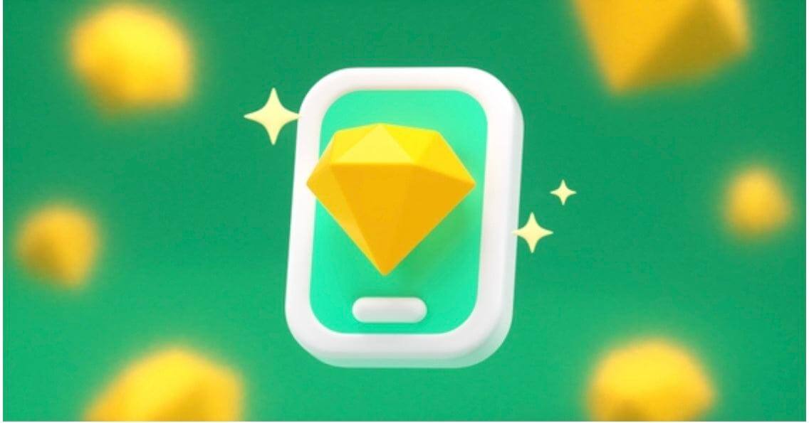 Bright yellow gem icon on a green background, representing Azar coin top-up options.